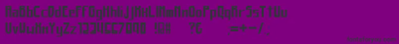 フォントSkyline – 紫の背景に黒い文字