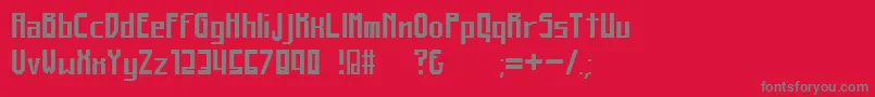 Skyline Font – Gray Fonts on Red Background