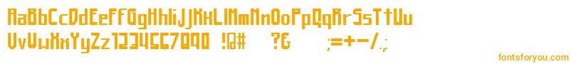 Weitere Informationen zur Skyline-Schriftart Skyline-Schriftart – Orangefarbene Schriften auf weißem Hintergrund