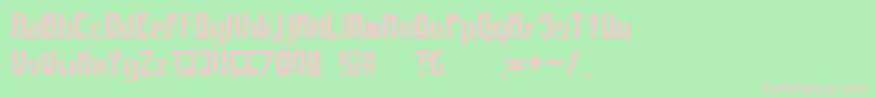 Skyline Font – Pink Fonts on Green Background