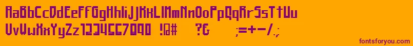 Skyline Font – Purple Fonts on Orange Background