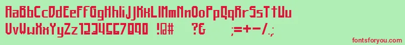 Skyline Font – Red Fonts on Green Background