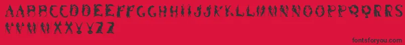 Silhousforjeff Font – Black Fonts on Red Background