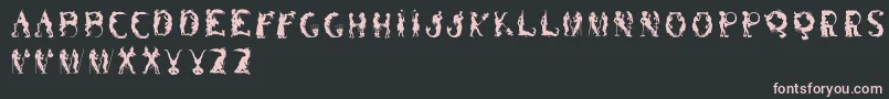 Silhousforjeff Font – Pink Fonts on Black Background