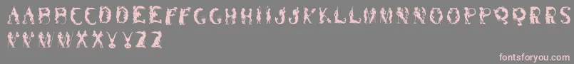 Silhousforjeff Font – Pink Fonts on Gray Background