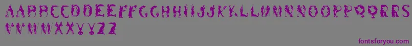 Silhousforjeff Font – Purple Fonts on Gray Background