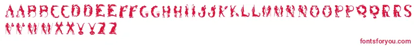 Silhousforjeff Font – Red Fonts on White Background