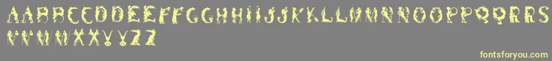 Silhousforjeff Font – Yellow Fonts on Gray Background