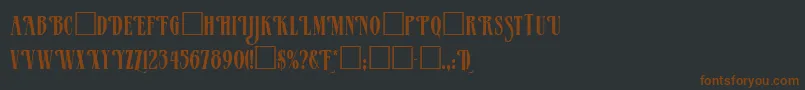MadelaineRegular-fontti – ruskeat fontit mustalla taustalla