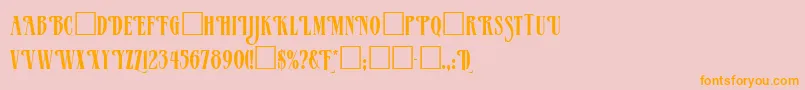 MadelaineRegular-Schriftart – Orangefarbene Schriften auf rosa Hintergrund