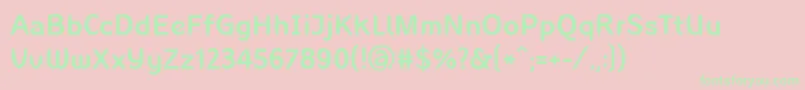 LinotypeInagurMedium Font – Green Fonts on Pink Background