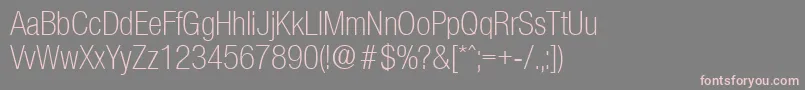 OlnovaLightcond Font – Pink Fonts on Gray Background