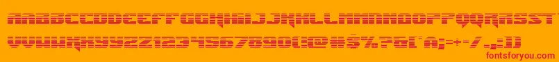 Jumpersgrad Font – Red Fonts on Orange Background