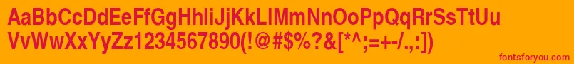 PartridgeNarrowBold Font – Red Fonts on Orange Background