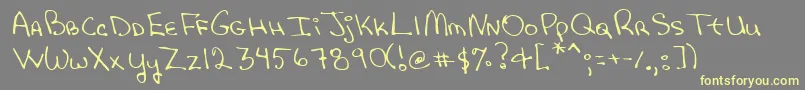 Lehn205 Font – Yellow Fonts on Gray Background
