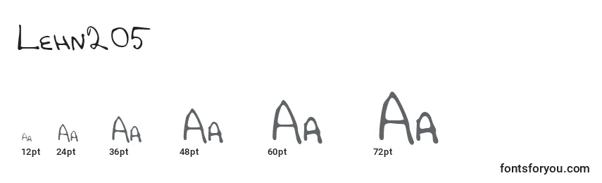 Größen der Schriftart Lehn205