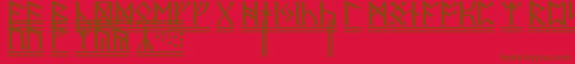 RuneD2 Font – Brown Fonts on Red Background