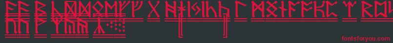 RuneD2 Font – Red Fonts on Black Background