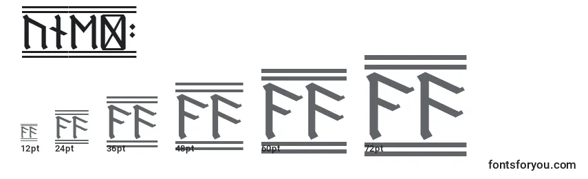 Größen der Schriftart RuneD2