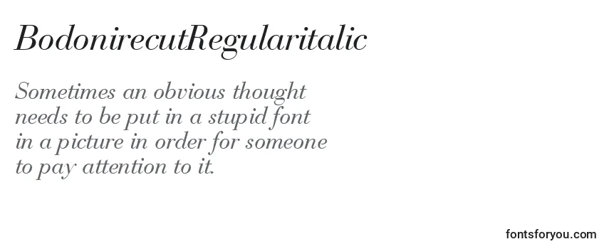 BodonirecutRegularitalic Font