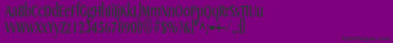 GriffoncondensedBold-Schriftart – Schwarze Schriften auf violettem Hintergrund