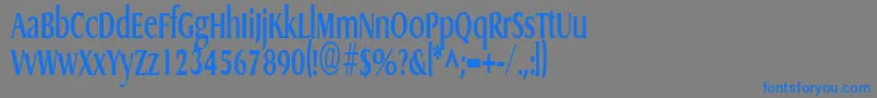 GriffoncondensedBold Font – Blue Fonts on Gray Background