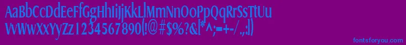 GriffoncondensedBold Font – Blue Fonts on Purple Background