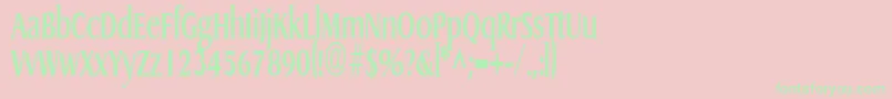 GriffoncondensedBold Font – Green Fonts on Pink Background