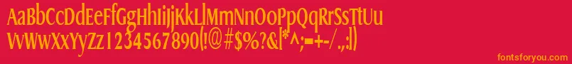 GriffoncondensedBold Font – Orange Fonts on Red Background