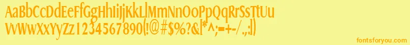 GriffoncondensedBold Font – Orange Fonts on Yellow Background