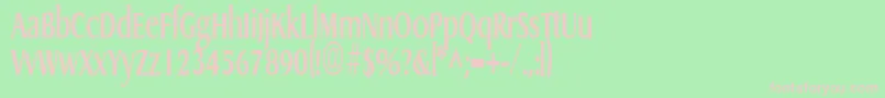 GriffoncondensedBold Font – Pink Fonts on Green Background