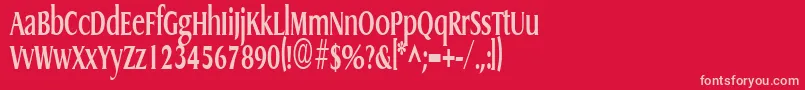 GriffoncondensedBold Font – Pink Fonts on Red Background