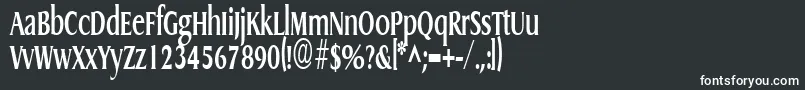 フォントGriffoncondensedBold – 白い文字