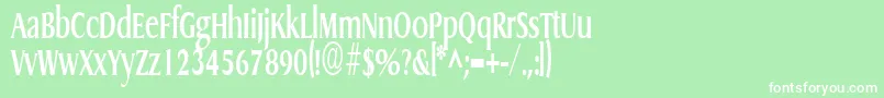 GriffoncondensedBold Font – White Fonts on Green Background