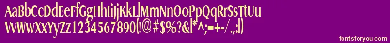 GriffoncondensedBold Font – Yellow Fonts on Purple Background