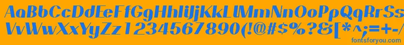 PassionsanspdapExtraboldit Font – Blue Fonts on Orange Background