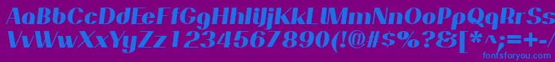PassionsanspdapExtraboldit Font – Blue Fonts on Purple Background