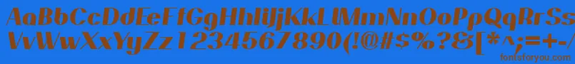 PassionsanspdapExtraboldit Font – Brown Fonts on Blue Background