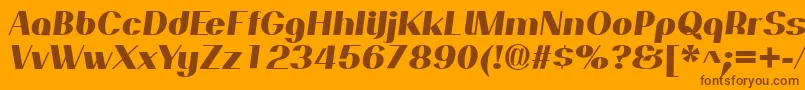 PassionsanspdapExtraboldit Font – Brown Fonts on Orange Background