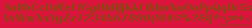 PassionsanspdapExtraboldit Font – Brown Fonts on Red Background
