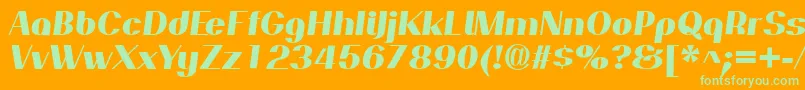 PassionsanspdapExtraboldit Font – Green Fonts on Orange Background