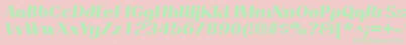PassionsanspdapExtraboldit Font – Green Fonts on Pink Background
