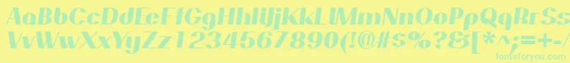 PassionsanspdapExtraboldit Font – Green Fonts on Yellow Background