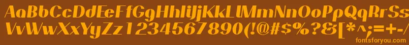PassionsanspdapExtraboldit Font – Orange Fonts on Brown Background
