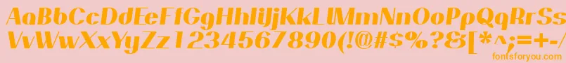 PassionsanspdapExtraboldit Font – Orange Fonts on Pink Background