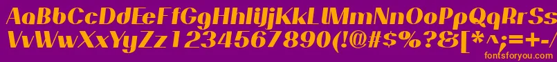 PassionsanspdapExtraboldit Font – Orange Fonts on Purple Background