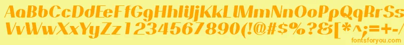 PassionsanspdapExtraboldit Font – Orange Fonts on Yellow Background