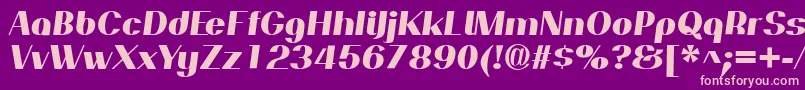 PassionsanspdapExtraboldit Font – Pink Fonts on Purple Background