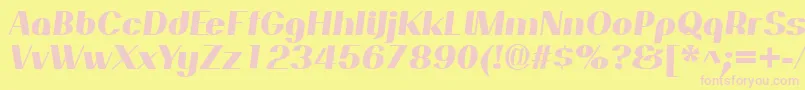 PassionsanspdapExtraboldit Font – Pink Fonts on Yellow Background