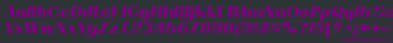 PassionsanspdapExtraboldit Font – Purple Fonts on Black Background